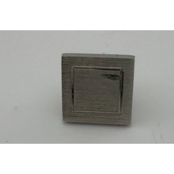 Men's Silver Tone Square Shaped Pin (About 1/2'') - Picture 6 of 11